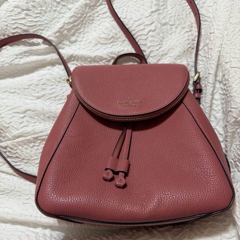 Kate Spade Leila Leather Medium Flap Backpack